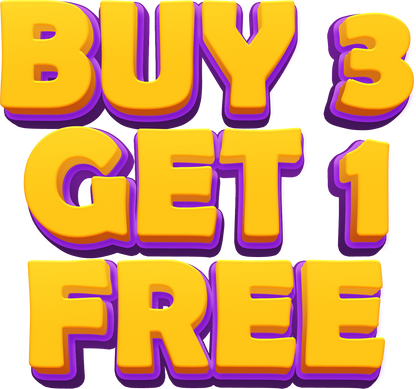 Buy 3 Get 1 3D Creative Text Stiker PNG